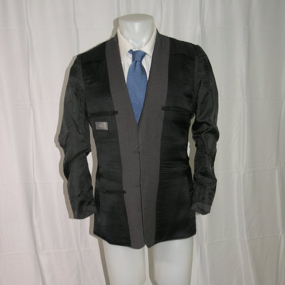 Dior Homme SS2010 Solid Gray Two Suit Jacket